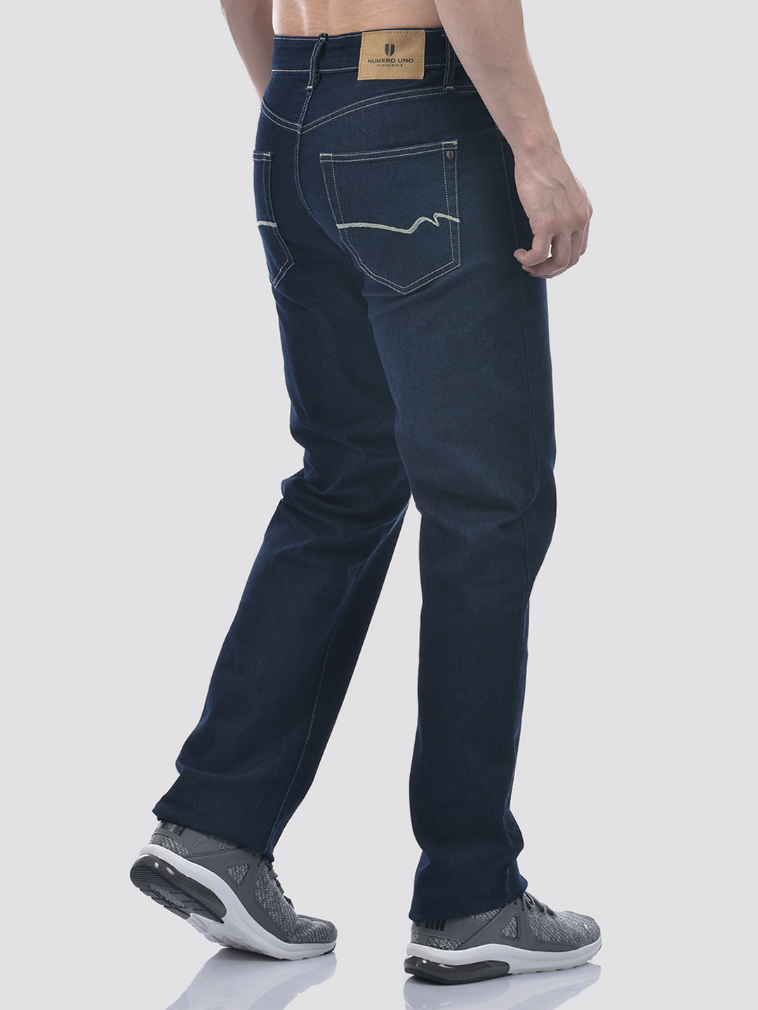 Numero Uno Men Solid Blue Jeans